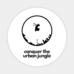 Conquer the Urban Jungle Parkour Magnet